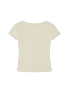 T-shirt essenziale da donna slim fit con scollo a V, T-shirt basic da donna con scollo a V, T-shirt in cotone aderente con scollo a V, Top casual a maniche corte con scollo a V - Product Image 2