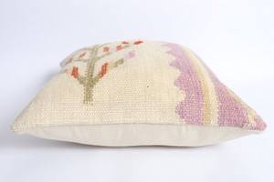 Funda de Cojín Kilim de Lana Hecha a Mano, Estilo Turco Vintage Boho, Funda de Almohada Kilim de Lana Tejida a Mano, Decoración Étnica Tribal - Product Image 6