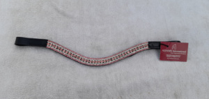 Banda de cuero para cejas de caballo Premium de excelente calidad con 5 filas de cristales ostentosos de diamantes de imitación productos elegantes para caballos - Product Image 2