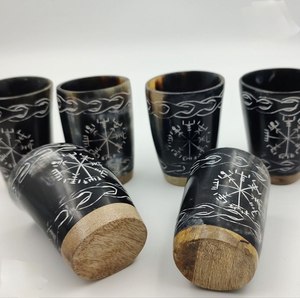 Chope à bière en corne naturelle la plus vendue, style vintage, personnalisable pour la bière et le vin, style viking, au meilleur prix - Product Image 3