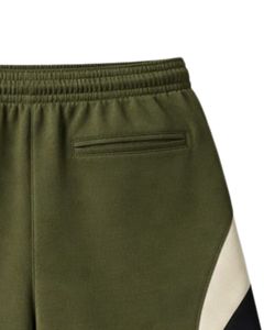Pantalones Cortos Deportivos para Hombre, Color Verde Oliva, Estilo Color Block, Casuales, de Verano, de Algodón y Poliéster, con Cordón Ajustable, Cintura Elástica, para Gimnasio, Deportes, Correr - Product Image 6
