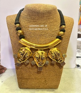 สร้อยคอลูกปัดแฟชั่นจากอินเดียจี้โลหะสร้อยคอแฟชั่นดีไซน์แอฟริกันสร้อยคอโชคเกอร์จี้โลหะแฟชั่นขายส่ง - Product Image 2