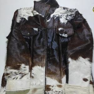 <b>Men's</b> Genuine <b>Leather</b> Shirt <b>Jacket</b> Animal Print Turn-down Collar Casual Regular Fit Autumn Style - Product Image 4