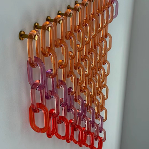 Decoración de Pared con Eslabones de Cadena de Resina Epoxi, Estilo Rústico y Ecológico, Colorido, Grande, para Diwali, Hogar u Oficina, Producto Moderno de Alta Venta - Product Image 1