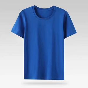 Camiseta de Manga Corta con Cuello Redondo Rosa para Mujer, Corte Regular, Color Sólido, Transpirable, de Algodón Jersey, Informal, para Primavera y Verano - Product Image 5