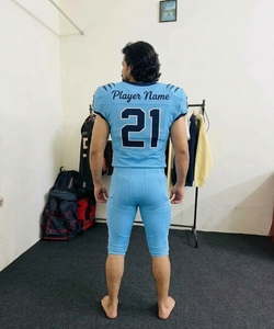 Personnalisez votre propre uniforme de football américain, ensemble de vêtements d'équipe respirant en polyester et spandex - Product Image 5