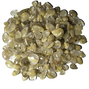 ควอตซ์รูไทล์สีทองธรรมชาติขายส่ง คุณภาพสูง พลอยหลวม รับรองโดยผู้ตรวจสอบอิสระ รูปทรงคละ ขนาด 20-45 มม. น้ำหนัก 8-12 กรัม - Product Image 2