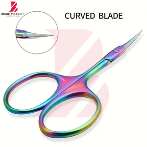 Ciseaux à cuticules de style professionnel, logo personnalisé, pointe incurvée extra fine, coupe-peaux mortes, outils de manucure en acier inoxydable - Product Image 4
