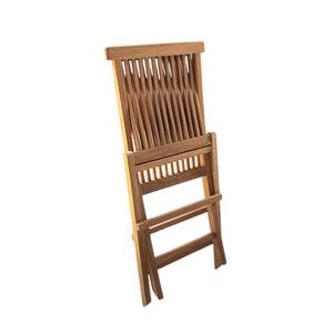 Su silla plegable de madera presenta un respaldo y asiento de listones, fabricados en madera de tono claro para un aspecto natural y aireado. - Product Image 5