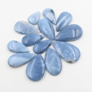 Opale bleue naturelle cabochon en forme de poire, pierre précieuse lâche de haute qualité, pierre polie en gros pour la fourniture de bijoux - Product Image 2