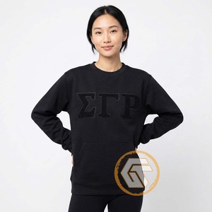 เสื้อผ้าฝ้ายฟลีซคุณภาพสูงสำหรับผู้หญิง Sigma Gamma Rho รุ่นฤดูใบไม้ร่วง/ฤดูหนาว น้ำหนัก 500 กรัม เป็นมิตรกับสิ่งแวดล้อม แห้งเร็ว สไตล์ลำลอง ปักลายตามสั่ง - Product Image 3