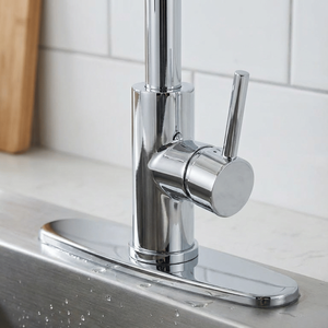 Rubinetto da cucina industriale stile rustico con doccetta estraibile, 1 maniglia, 1 o 3 fori, per lavanderia, camper, bar umido - Product Image 4