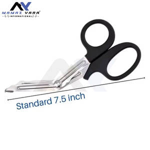 Tijeras de primeros auxilios con mango de plástico, tijeras utilitarias para traumatismos EMT, acero inoxidable, estándar de seguridad manual, 2 piezas - Product Image 2