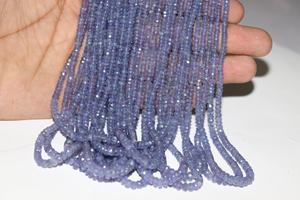 Rondelle à facettes en tanzanite naturelle, pierres précieuses bleues en vrac pour la fabrication de bijoux - Product Image 3