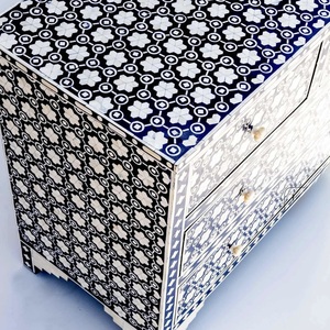 ILAHI's Bone Inlay <b>Drawer</b> Modern Design Agate Detailing <b>Storage</b> Portable Home Furniture - Product Image 5