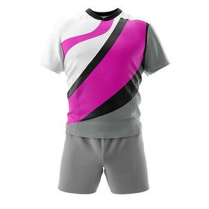 Uniforme de Rugby de Manga Corta Hecho a Medida, Gran Cantidad, Superventas, Color Sólido, Alta Calidad, Unisex, Secado Rápido, Transpirable, Ropa de Equipo - Product Image 2