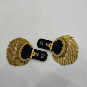 Epaulettes de Primera Calidad, Pliegues de Hombro para Uniforme Ceremonial, Estilo Teatro, con Hilo Dorado y Flecos, 100% Algodón para Hombre - Product Image 4