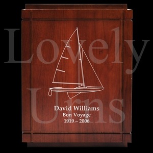 Wholesale XL MDF cremation urn with slider photo window adult <b>keepsake</b> <b>memorial</b> ashes container - Product Image 6