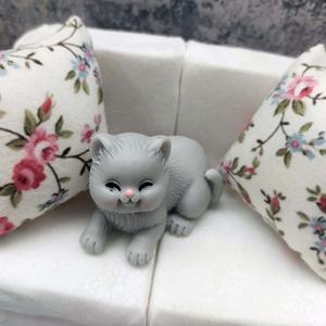 12 Scale <b>Mini</b> Plastic Resin Poly Cat for Dollhouse Decoration 2.4x3.4cm DIY Accessories - Product Image 6