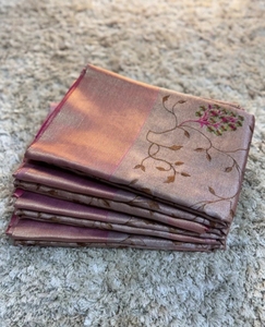Sari de Tela Banarasi Bordado KV (Rosa) - Product Image 2
