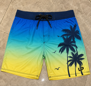 Shorts de Playa para Hombre con Estampado de Palmeras Tropicales, Secado Rápido, Trajes de Baño Personalizados 100% Algodón Poliéster, Ropa de Surf OEM ODM al por Mayor - Product Image 4