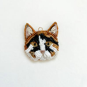 Porte-clés brodé de perles de rocaille avec étiquette personnalisée, porte-clés brodé de perles de rocaille avec nom pour breloques de sac - Product Image 1