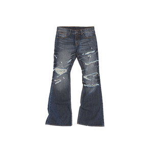Men's Classic Vintage Design High Waist Regular Fit Straight Denim Pants 100% Cotton Stonewashed for Wash Eco-Friendly - Product Image 4