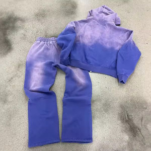 Survêtements personnalisés avec logo pour hommes, ensemble sport 2 pièces, séchage rapide, 100% polyester, pour la course à pied et le jogging - Product Image 6