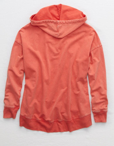 Sudadera con Capucha para Mujer, Color Coral, Manga Larga, Tejida, Transpirable, Informal para Otoño - Product Image 2