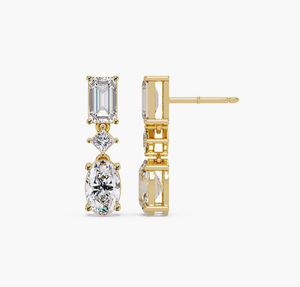 Pendientes de Diamantes Cultivados en Laboratorio Personalizados, Certificados por IGI, Joyería Fina al por Mayor para Mujer - Product Image 2