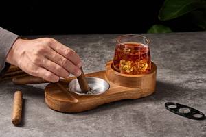 Cenicero de Escritorio Rectangular de Madera Natural Estilo Americano, Ideal para Mesa, Decoración del Hogar, Regalo, Artículo Económico - Product Image 2