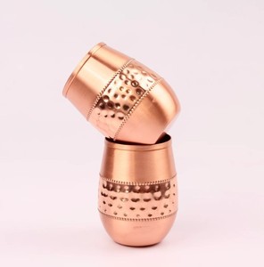 Vaso de Cobre Hecho a Mano, Martillado, para Beber, Taza de Cobre para el Hogar, Cocina, Mesa de Comedor - Artesanía India - Product Image 2