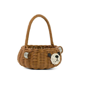 Best Choice <b>Rustic</b> Design Eco-Friendly Cute Bear Animal Shaped Rattan Woven Carrying Basket Wholesale Decorative <b>Home</b> <b>Decor</b> - Product Image 4