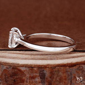 Princess Cut Lab Grown Diamond IGI Certified 1.0Ct <b>Solitaire</b> Engagement <b>Ring</b> 10k White Gold Luxury Classic Bridal Wedding <b>Ring</b> - Product Image 2