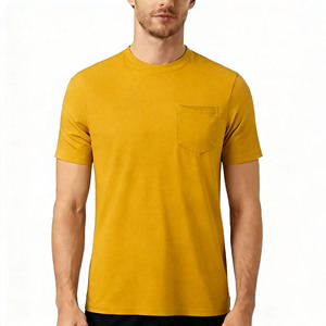 O Neck High Quality Comfortable Custom Logo with <b>Pocket</b> <b>T</b> <b>Shirt</b> for <b>Men</b> - Product Image 3