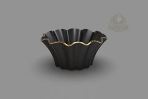 Bol décoratif en aluminium noir et or, personnalisé, écologique et luxueux - Décoration de table moderne et contemporaine - Product Image 5