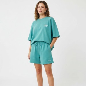 Custom Logo Women's Short Casual <b>Set</b> Cotton Oversized New Fashion Womens <b>Twin</b> <b>Set</b> Printed Loose T-Shirt and Shorts Women - Product Image 4