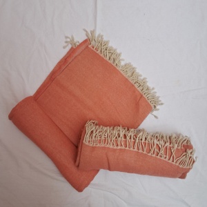 Handwoven Wool <b>Throw</b> Blanket-Floral Printed Portable Breathable Eco-Friendly Luxury Style <b>for</b> <b>Bed</b> Chair Outdoor Use - Product Image 3