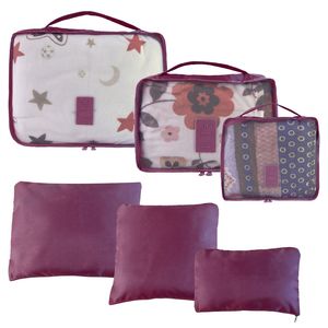 Set di 9 Cubi Organizzatori Impermeabili per Vestiti da Viaggio, Borse per Conservare Camicette, Calze, Biancheria Intima - Product Image 1
