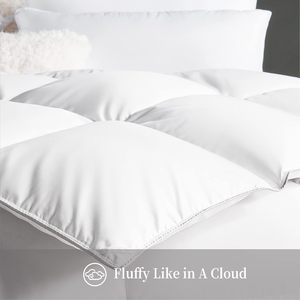Couette Moelleuse en <span class=keywords><strong>Duvet</strong></span> de Canard Garnie de Plumes et de <span class=keywords><strong>Duvet</strong></span>, Couette de Lit Blanche avec 8 Attaches d'Angle, Insert de Couette d'Hôtel en <span class=keywords><strong>Duvet</strong></span> - Product Image 5