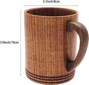 Tasse en bois naturelle faite à la main pour café et thé, vaisselle en bois écologique, logo personnalisé, vente en gros, directement de l'usine - Product Image 2