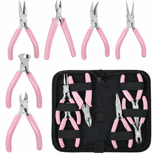 6Pcs Jewelry <b>Pliers</b> <b>Set</b> Stainless Steel Heavy Duty Jewelry Making Kit for Beading Wire Work DIY Craft Repair OEM Supply - Product Image 4