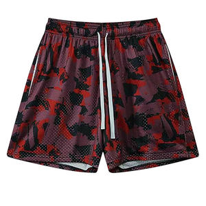 Pantalones Cortos Casuales de Verano para Hombre, Estilo Urbano, Camuflaje, Estampado Digital, Resistentes al Viento, 100% Poliéster, Cierre con Cordón - Product Image 1