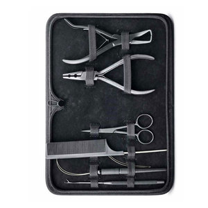 Kit d'outils professionnels en acier inoxydable pour extensions de cheveux, ensemble de pinces à perles pour l'installation d'extensions de cheveux I Link et Micro Ring - Product Image 6