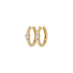 Pendientes de Oro Rosa de 9K con Diamantes Redondos Creados en Laboratorio de 0.56 CTW, Accesorio de Joyería de Moda Premium - Product Image 6