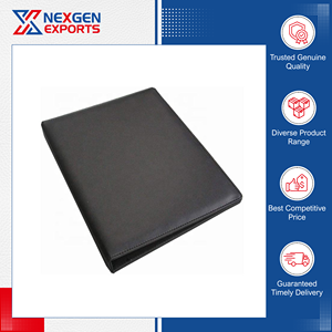 Nexgen Exports ผู้ผลิตจากอินเดีย แฟ้มใส่เอกสารแบบห่วงหนัง PU คุณภาพเยี่ยมอเนกประสงค์ พร้อมช่องใส่บัตร - Product Image 5