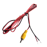 Faisceau de câbles vidéo RCA de longueur personnalisée avec câble d'alimentation, extrémité de fil nu, pour caméra de recul, installation de lecteur DVD et moniteur de voiture