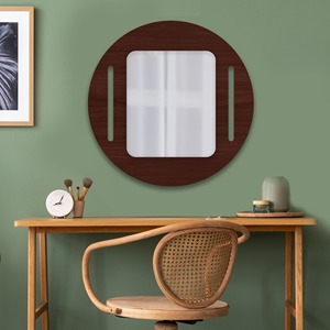 New Design <b>Round</b> wooden wall <b>mirror</b> decorative frame modern wall decor designer <b>mirror</b> living room bedroom customized size color - Product Image 1