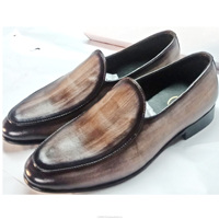 Chaussures habillées pour hommes, élégantes, de luxe, de haute qualité, en cuir véritable italien, à enfiler, imperméables, légères, pour mariage, automne