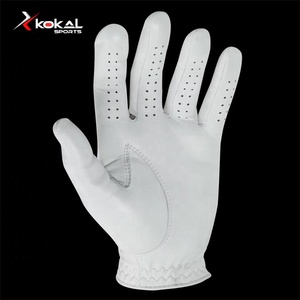 Guantes de Golf Blancos para Hombre de Alta Calidad, Transpirables, de Cuero Cabretta Suave, con Correa Ajustable para la Muñeca, Logotipo Personalizado, Agarre para las Manos - Product Image 2